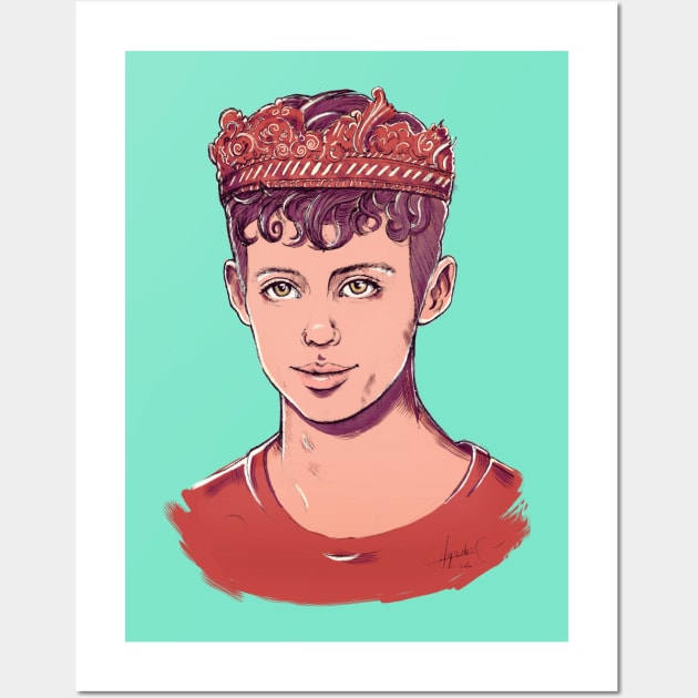 Troye Sivan With a Crown Fan Art Wall Art by ArtMoore98